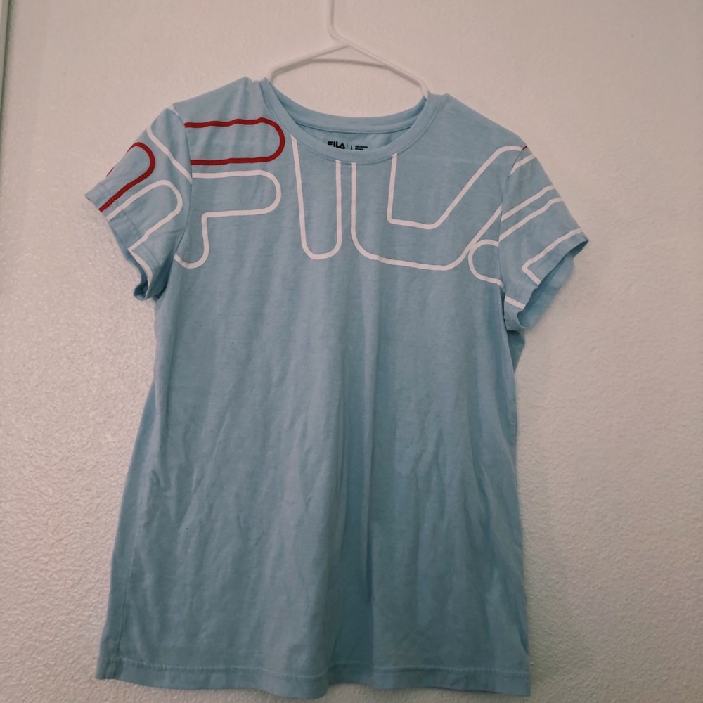 FILA Baby Blue Logo Tshirt Large